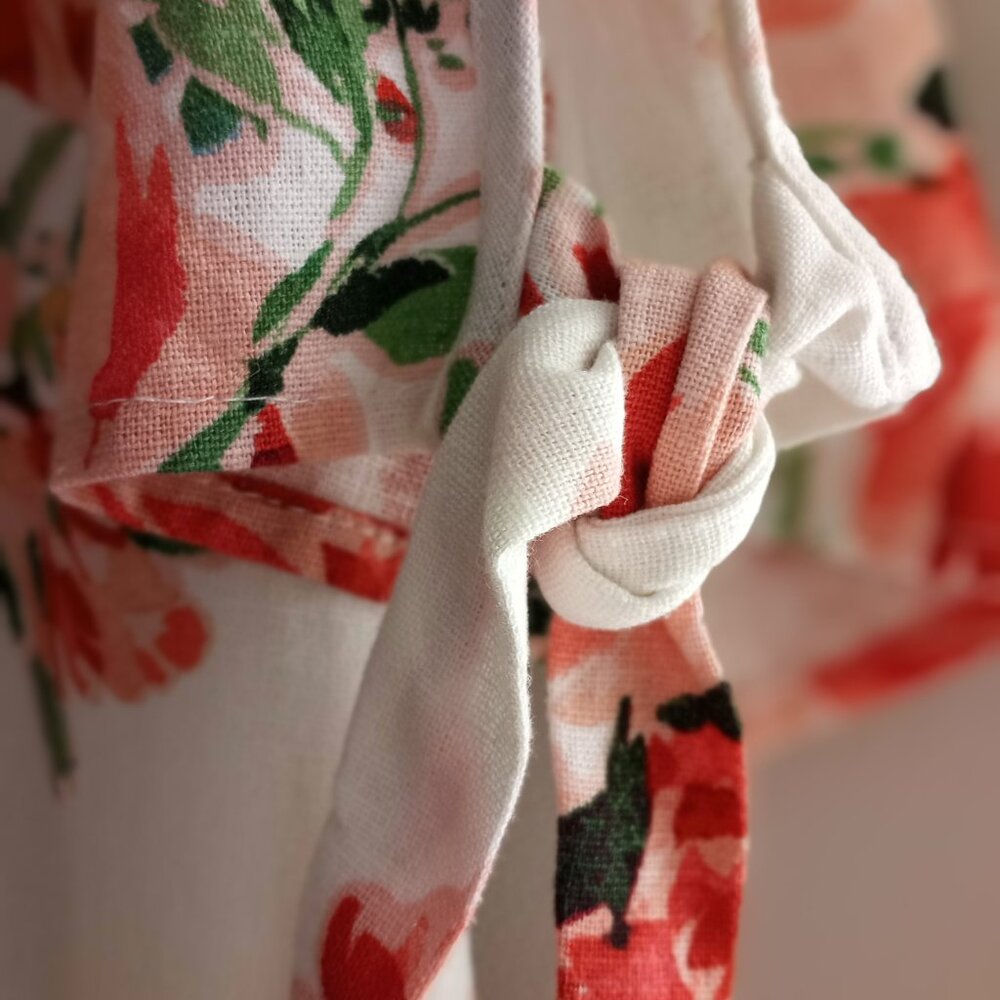 'chloe + rene' Floral Shift Dress Size L Linen blend NWOT - Picture 12 of 15